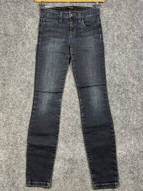 Joes Jeans Womens 25 Cotton Stretch Skinny Ankle Dark Wash Pockets Logo